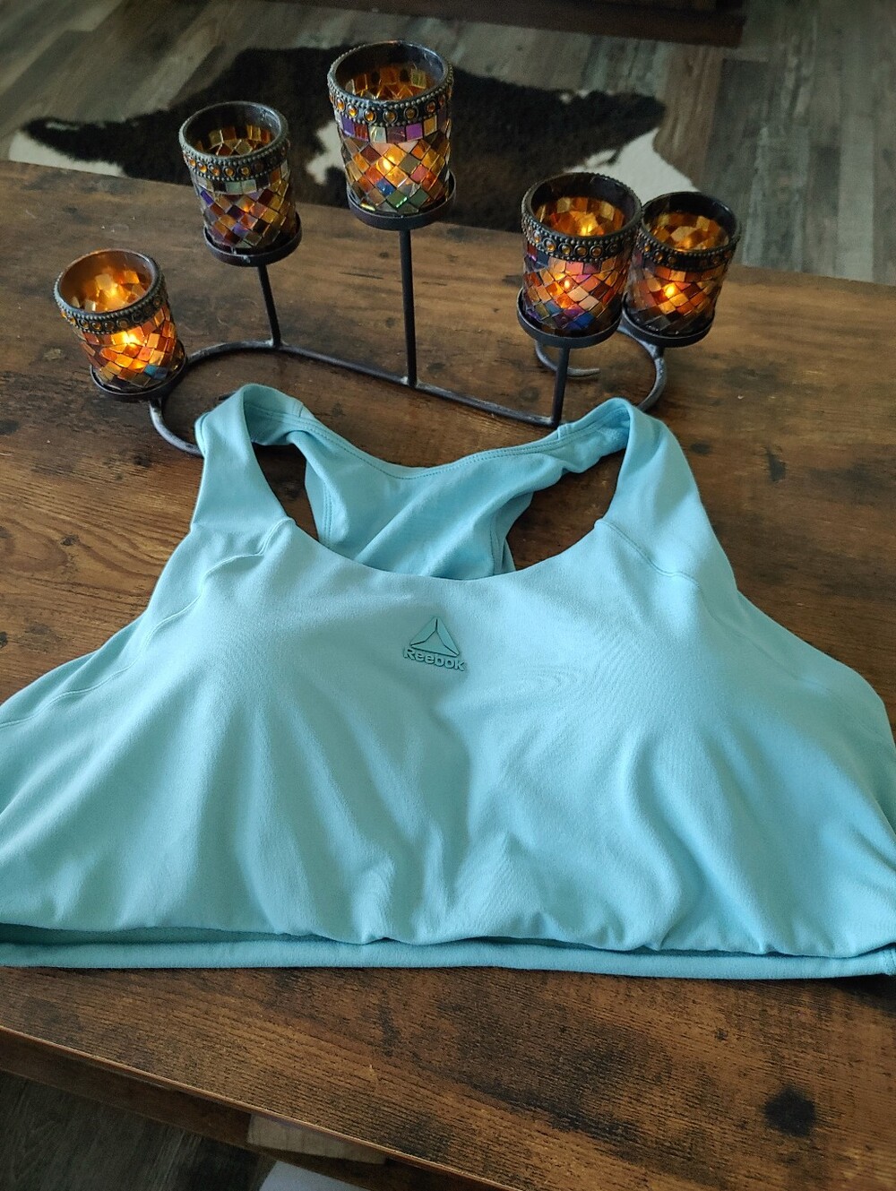Like New Reebok Blue Padded XXL Wirefree Super Soft Sports Bra - Picture 7 of 12